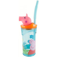 Стакан для детей с трубочкой 360 мл Stor Peppa Pig (48666)