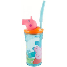 Стакан для детей с трубочкой 360 мл Stor Peppa Pig (48666)
