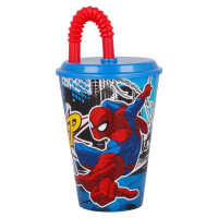 Стакан для дітей з трубочкою 430 мл Stor Spider-Man (51330) Стакан для дітей з трубочкою 430 мл Stor Spider-Man (51330)
