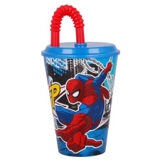 Стакан для дітей з трубочкою 430 мл Stor Spider-Man (51330)