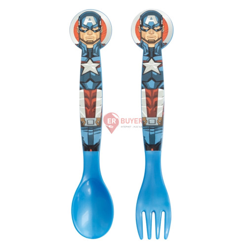 Дитячий набір столових приборів 2 предмета Stor Avengers (74117)