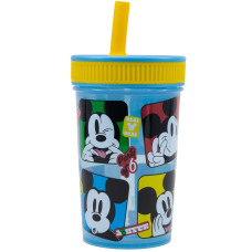 Стакан для детей с силиконовой трубочкой 465 мл Stor Mickey Mouse (74386)