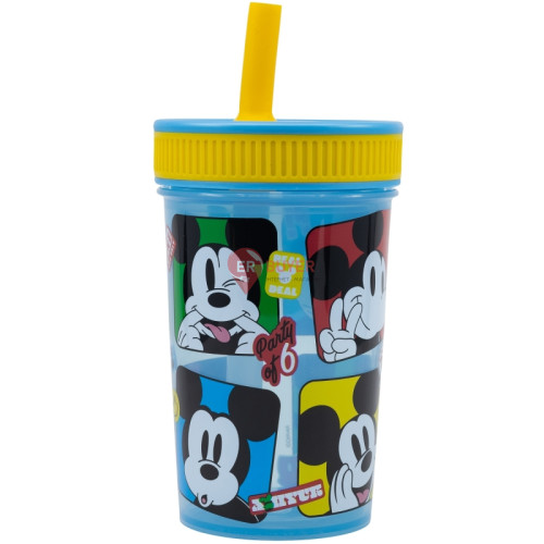 Стакан для детей с силиконовой трубочкой 465 мл Stor Mickey Mouse (74386)