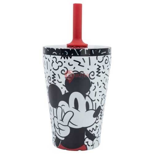 Термостакан для детей с силиконовой трубочкой 360 мл Stor Mickey Mouse (74398)