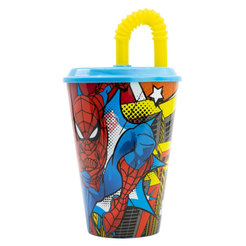 Стакан для детей с трубочкой 430 мл Stor Spider-Man (74730)