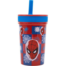 Стакан для детей с силиконовой трубочкой 465 мл Stor Spider-Man (74786)