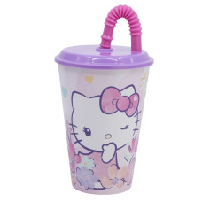 Стакан для детей с трубочкой 430 мл Stor Hello Kitty (81730)