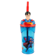 Стакан для детей с трубочкой 360 мл Stor Superman (93058)