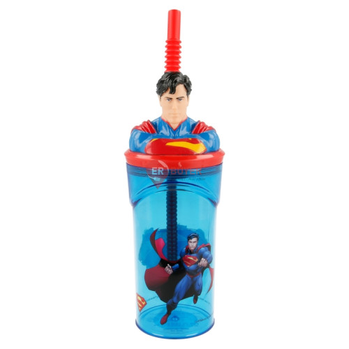 Стакан для детей с трубочкой 360 мл Stor Superman (93058)