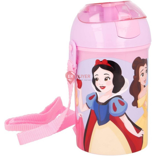 Дитяча пляшка для води з ремінцем 450 мл Stor Disney Princess (51269)