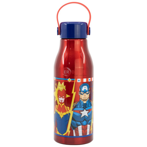 Бутылка для воды алюминиевая с силиконовой ручкой 760 мл Stor Avengers (74161)