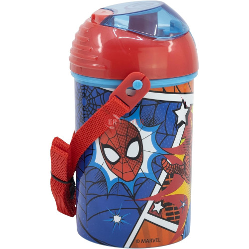 Дитяча пляшка для води з ремінцем 450 мл Stor Spider-Man (74769)