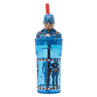 Стакан для детей с трубочкой 360 мл Stor Avengers Captain America (74866)