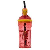 Стакан для дітей з трубочкою 360 мл Stor Avengers Iron Man (74868)