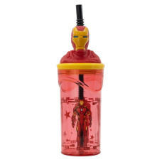 Стакан для детей с трубочкой 360 мл Stor Avengers Iron Man (74868)