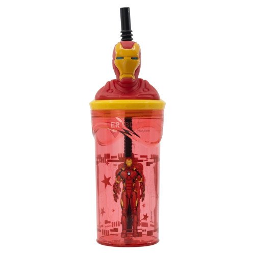 Стакан для детей с трубочкой 360 мл Stor Avengers Iron Man (74868)